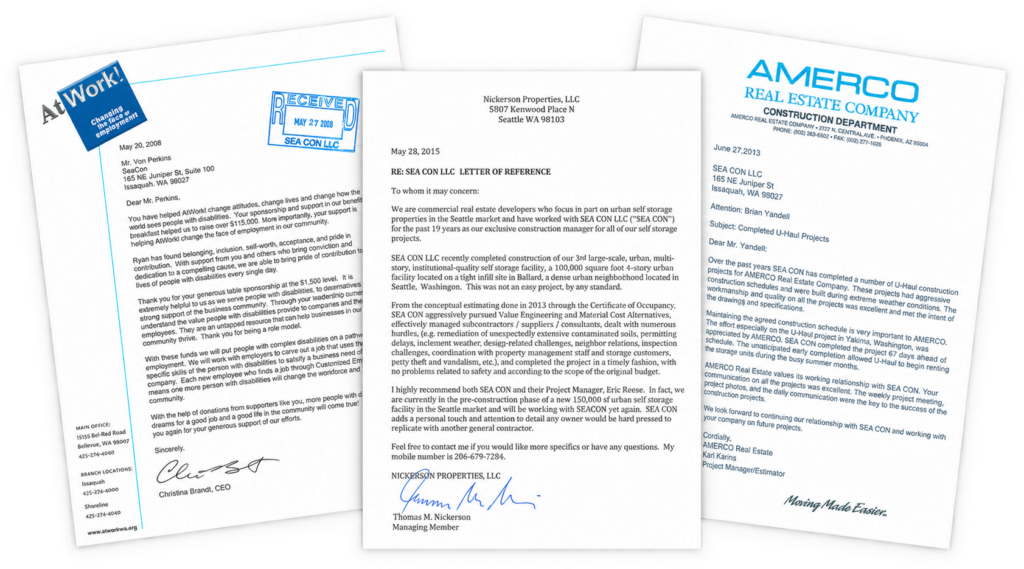 SEA CON LLC Testimonials & Letters of Recommendation